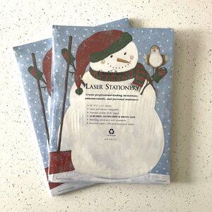 Snowman Laser Stationery - 100 sheets - 2 packs - 8 1/2x11" sheets - 60lb